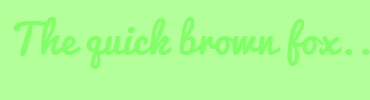 Image with Font Color 80FF66 and Background Color B3FF99
